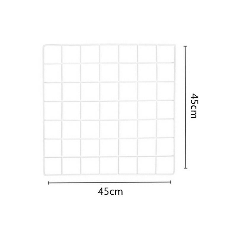 INS Iron Home Wall 45x6 5/45x45cm Grid Decor Photo...