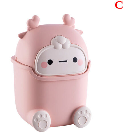 Ins – petite poubelle de bureau, pour chambre à coucher, maison, avec couvercle, fournitures de bureau, articles divers,C