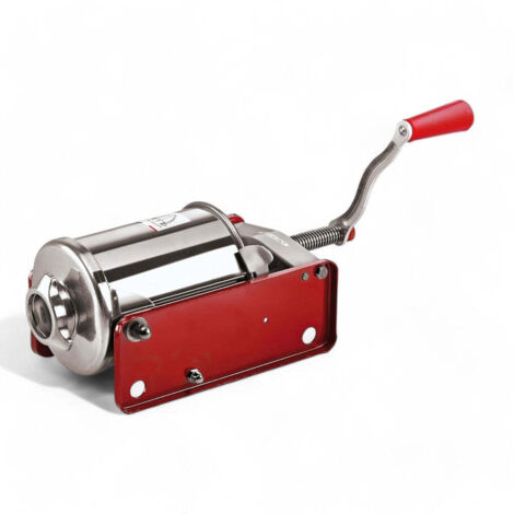insaccatrice manuale 3 kg per salsicce acciaio inox cilindro tenuta stagna con 4 imbuti e morsetti fissaggio