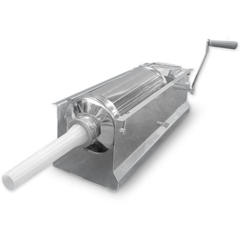 Insaccatrice Manuale 8kg per salsiccia, salumi insaccati 8KG Macchina per la Produzione di Salsicce Acciaio Inox con 4 Tubi di Riempimento  8KG