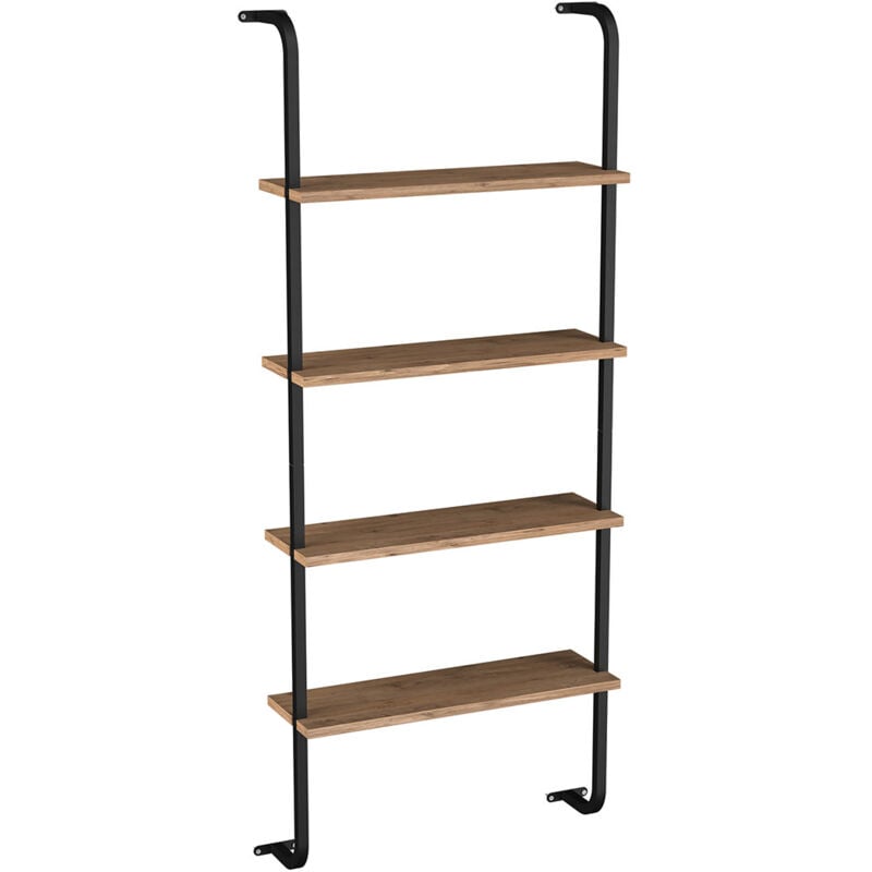 Ebuy24 - Insasi4 bibliothèque accroché au mur 4 tablettes chêne décor.