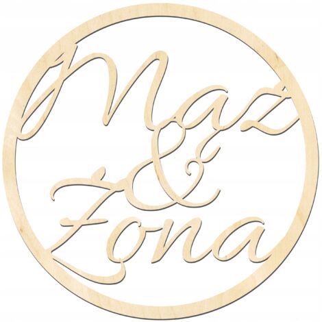 INSCRIPCIÓN CÍRCULA decoraciones de boda marido y mujer