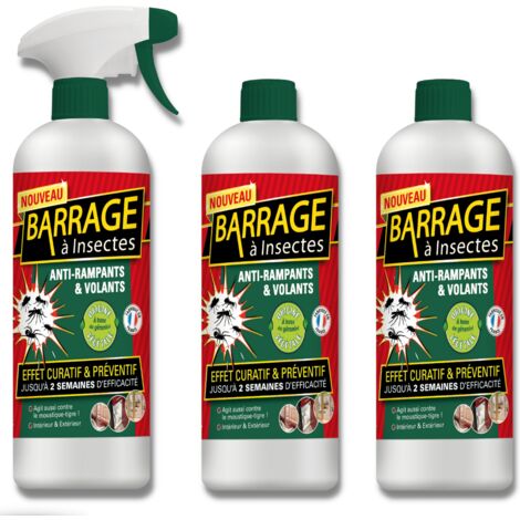 AUTRES Insect barriers set of 3 - VENTEO - Anti-nuisance/Preventive effect - Acts indoors/outdoors - All surfaces - Geraniol base - Immediate effectiveness - 1L