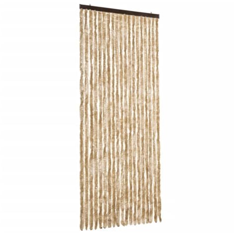 Insect Curtain Beige 56x185 cm Chenille vidaXL