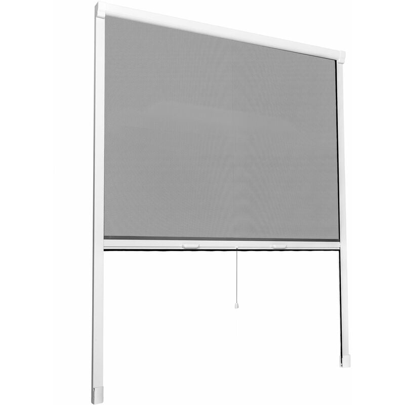Fly screen blind - window fly screen, window net, insect mesh - 130 x 160 cm - white