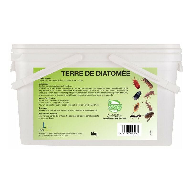 Insectan terre de diatomée seau de 5kg