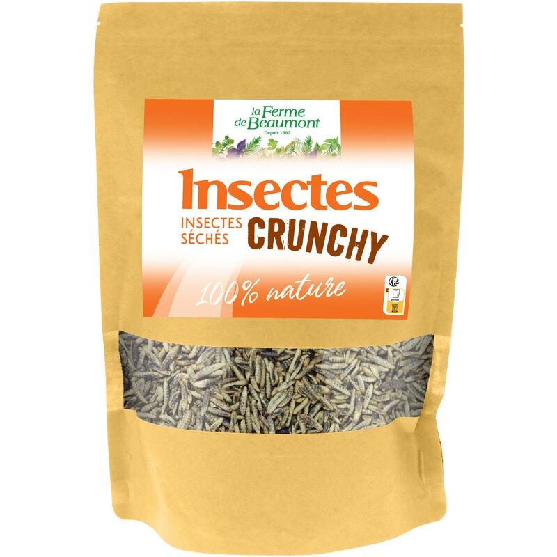 ferme de beaumont - insectes séchés crunchy • larves hermetia illucens • 5 kg