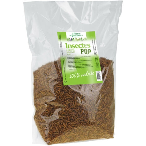 Insectes soufflés Pop 1,5 kg volailles oiseaux