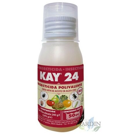 Insecticida Kay 24, 50cc. Uso en pulgón, trips, psila, prays, empoasca y otros
