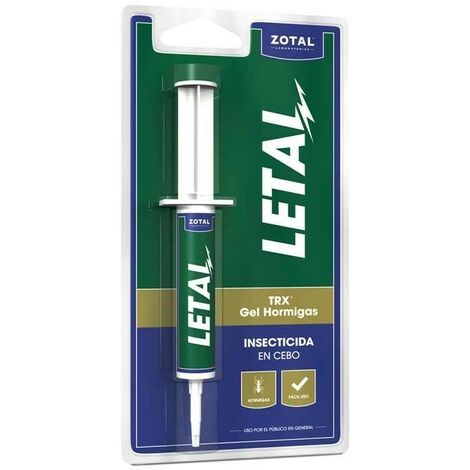 Insecticida LETAL TRX ZOTAL en cebo contra hormigas, jeringa 10 gr