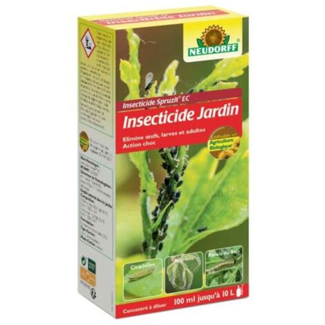 Insecticide biologique concentré 100ml – Efficace contre pucerons et araignées rouges – Utilisable en agriculture biologique – Mode d'action contact et asphyxie – Neudorff