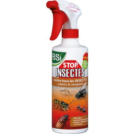 Insecticide "Stop Insectes". Volants et rampants. Spray 500 ml. BSI. 14002