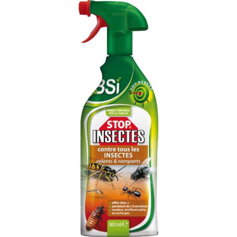 Insecticide "Stop Insectes". Volants et rampants. Spray 800 ml. BSI. 14194