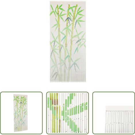 Insectos -  Cortina de bambú para puerta contra insectos 90x200 cm