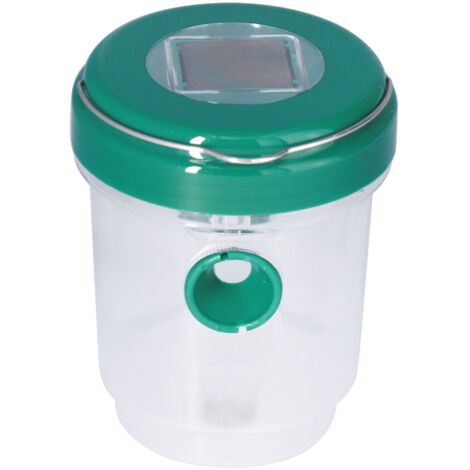 Insects Catcher Solar Charging Transparent Plastic Portable Bee Trap for Outdoor Garden Bees Wasps Yellow Jackets
