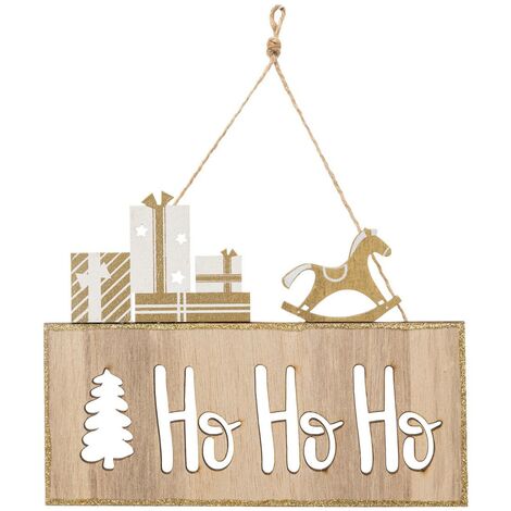 Insegna in legno sdn hoho 15cm - Feeric lights & christmas