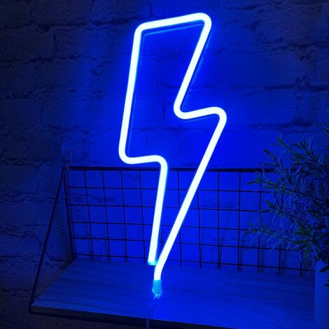 blu bar Luci fluorescenti a LED al neon cameretta dei bambini USB per camera da letto Natale Good Vibes festa di compleanno