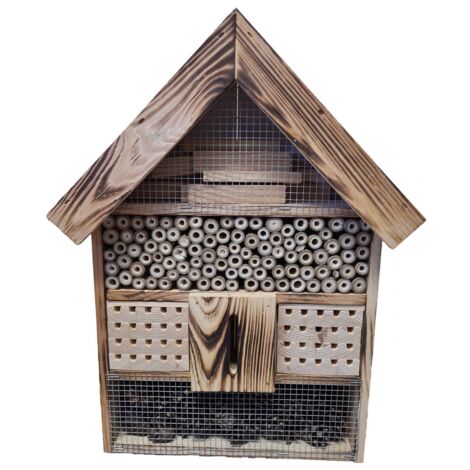 Insektenhotel Kiefernholz geflammt 36 x 9,7 x 48 cm Insektenhotels & Bienenschutz