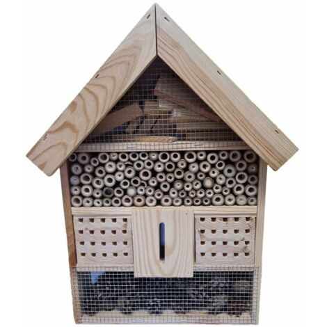 Insektenhotel Kiefernholz natur 36 x 9,7 x 58 cm Insektenhotels & Bienenschutz