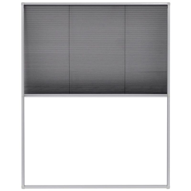 Insektenschutz-Plissee für Fenster Aluminium 100x160 cm