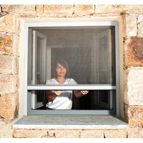 AVOSDIM Insektenschutzrollo Fenster & Tür B 800 mm x H 1000 mm - Aluminium - Weiß