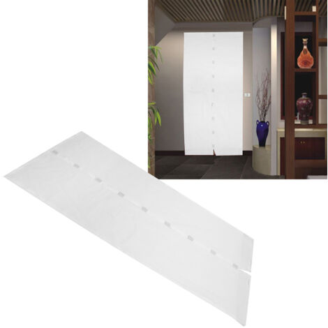 Insektizid-Schutztür mit Magnetverschluss - Bedruckter Polyester-Türvorhang 210 x 100 cm, weiß - Komplettes Set mit Vorhang und Nägeln