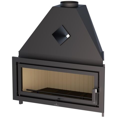 Insert à bois - BRONPI Londres 21 kW Porte fonte - sans vitre sérigraphiée noire