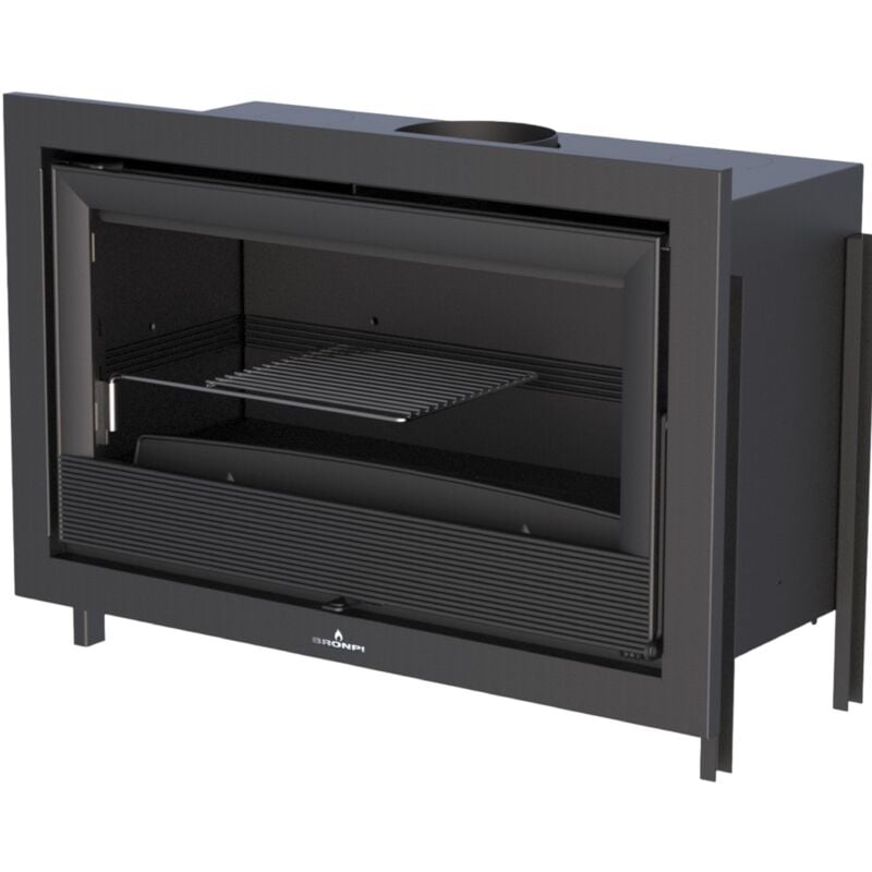 Bronpi - Insert à bois ventilé canalisable Paris 90 14 kW Sans kit air - Porte fonte - sans vitre sérigraphiée