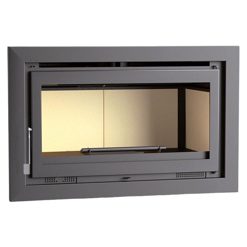 Insert à bois ventilé canalisable - firematic Mora 13.3 kW Foyer en vermiculite - Porte fonte - sans vitre sérigraphiée