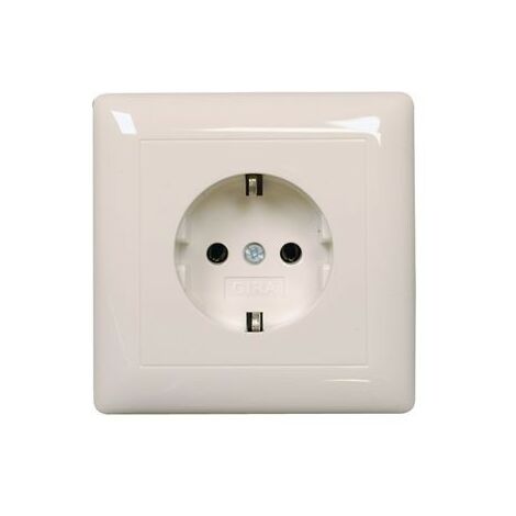 Insert avec plaque pleine pour prise de sécurité, System 55 blanc pur brillant