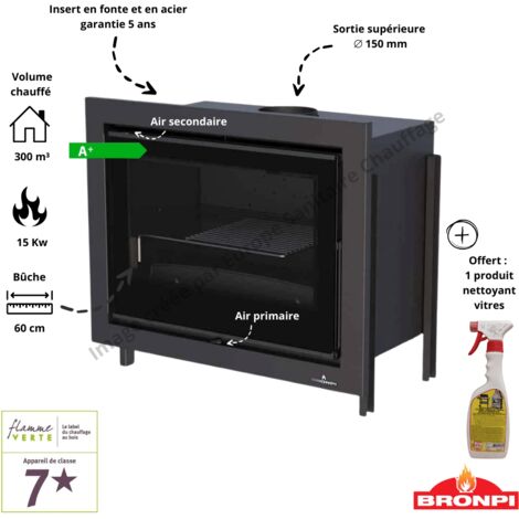 Insert bois Paris 70 Vision Bronpi + ventilation
