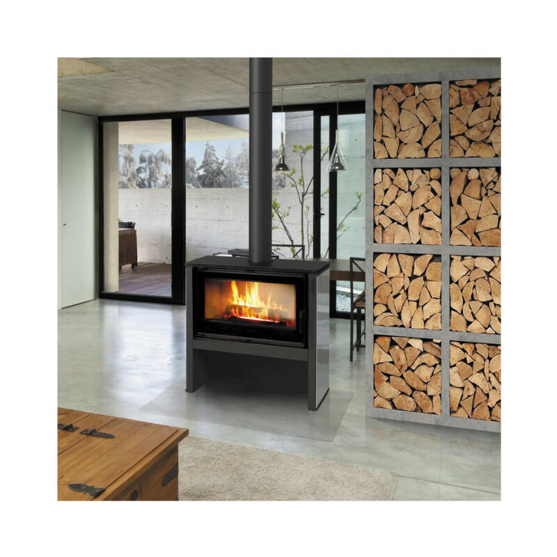 Poêle à bois juno 16 kw panneau blanc