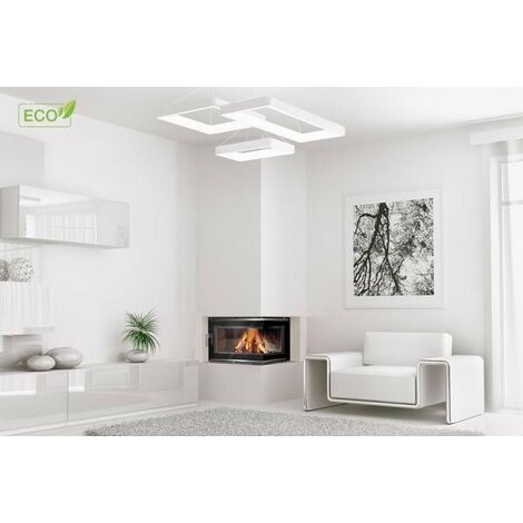 Insert cheminée à bois 13,5 kW ECO – Efficacité 80,4 % – Capacité chauffage 135 m² – Matériau fonte – Système verre propre – Uniflam - W16PB-13