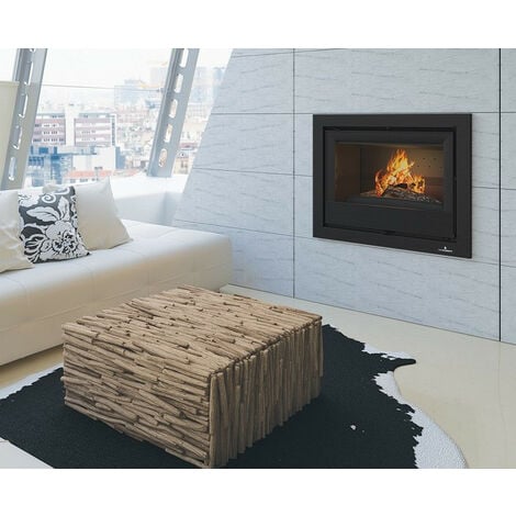 Insert cheminée à bois Holguin avec turbine 19 kW - Prise d'air exterieur: sans