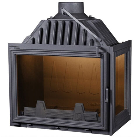 Insert cheminée Carl - noir 13kW vitre à droite