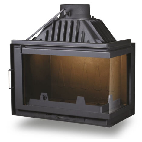 Insert cheminée Carolina - noir 15kW vitre à droite