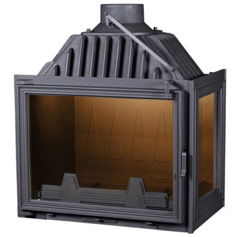 Insert cheminée Charlotte noir 13kW vitre à droite