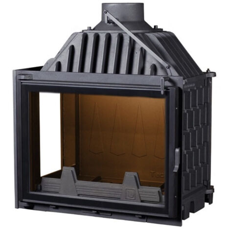 Insert cheminée Eloie - noir 15kW vitre à gauche