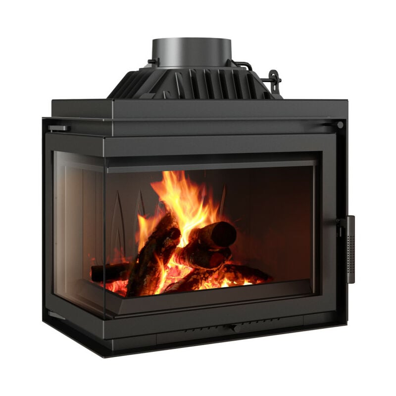 Azura Home Design - Insert cheminée smart ms 8 bs 180mm vitre à gauche
