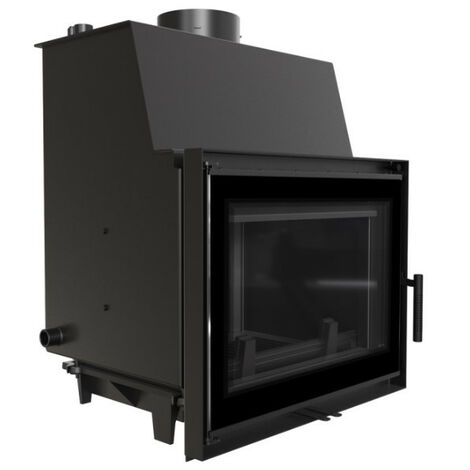 INSERT CHEMINÉE ZOSIA PW chauffage central 17/8 kW - Porte: Poignée à droite
