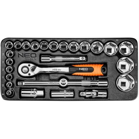 Insert cliquet et douilles 1/2 NEO TOOLS 84-238 27 pièces