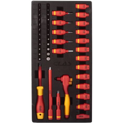 Insert cliquet et douilles isoles 1/4" (46 pcs)- OE 0660 - CLAS Equipements
