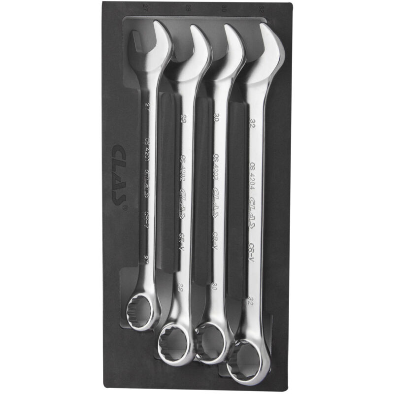 Insert 4 clés mixtes 27, 29, 30 et 32mm CrV DIN ISO 3113 - OS 4200 - CLAS Equipements