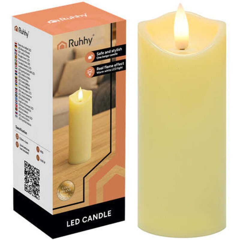 Insert de bougie led flamme vacillante fonctionne sur piles 125 x 5 cm