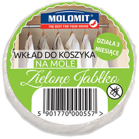Insert de cintre antimite MOLOMIT - Pomme verte - protection des vêtements