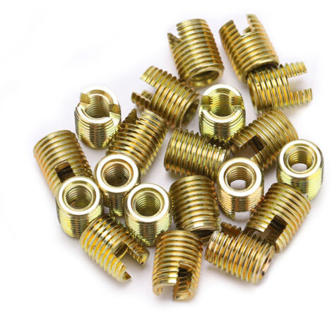 Insert de réparation de douille de vis d'insertion de filetage autotaraudeuse de 20 pièces