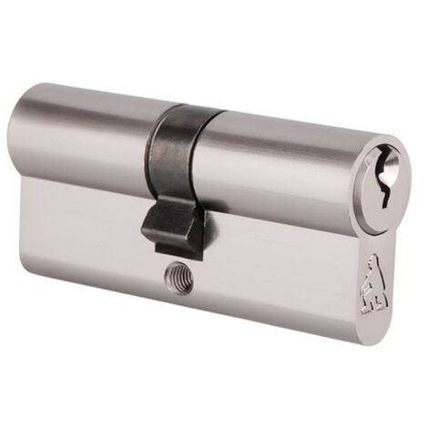 Insert de serrure 30/40 mm nickel satiné + 3 clés