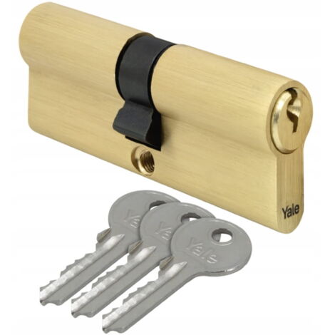 Insert de serrure de porte en laiton 35/35 mm + 3 clés