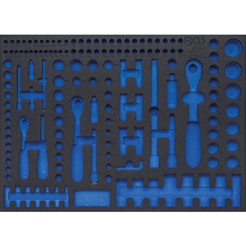 Bgs Technic - Insert de servante 3/3 cles a douilles et cliquet vide