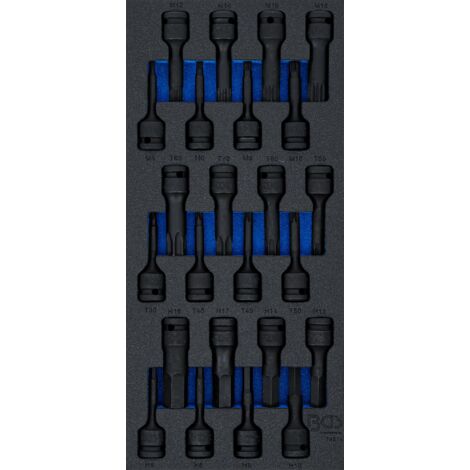 Jeu De Douilles BGS 4056 29 Pièces - 1/4" Et 1/2", Acier Chrome-vanadium, Pour Servante D'atelier